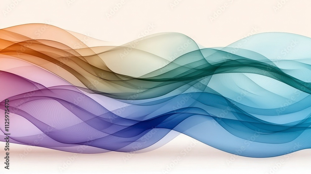 Poster abstract colorful waves flowing swirls gradient background