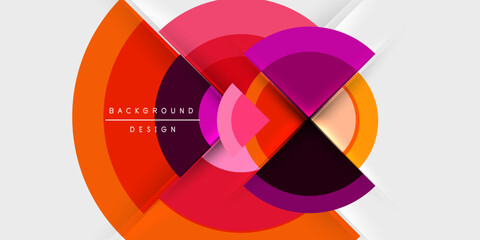 Obraz premium Target circle geometric abstract shapes. Vector Illustration For Wallpaper, Banner, Background, Card, Book Illustration, landing page