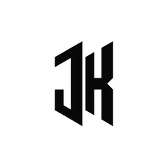 JK monogram logo design letter text name symbol monochrome logotype alphabet character simple logo