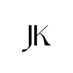 JK monogram logo design letter text name symbol monochrome logotype alphabet character simple logo