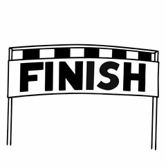 Finish Line Sign illustration vector art white background sign