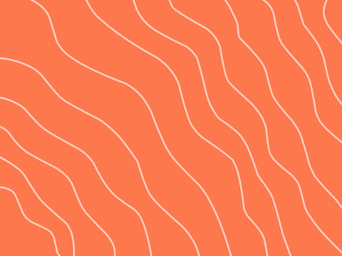 Salmon fillet pattern texture background vector. Abstract raw salmon meat background with stripes salmon line art. Design illustration for Japanese Restaurant, website, banner, packaging.
