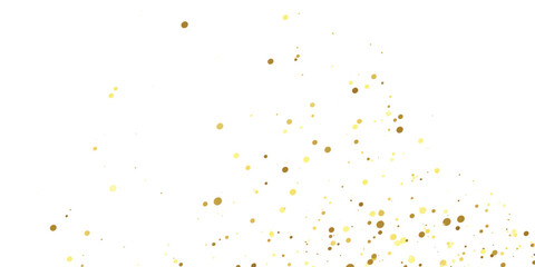 Abstract Golden doted glitter on transparent background. Luxury sparkling confetti. Celebration falling doted gold glitter. Vector illustration.gold, luxury, isolated, light, background, white, vector