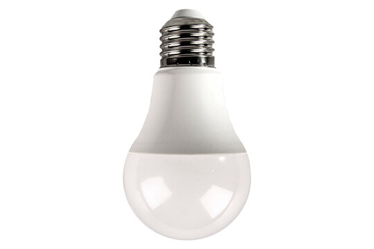 led light bulb isolated on white, transparent background, png file