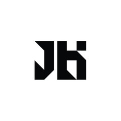 JK monogram logo design letter text name symbol monochrome logotype alphabet character simple logo