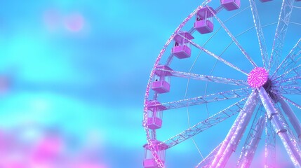 Pastel Ferris Wheel  Amusement Park  Fair  Fun  Ride  Entertainment  Carnival  Festive  Gl