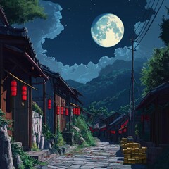 anime background of nice landscape