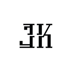 Obraz premium JK monogram logo design letter text name symbol monochrome logotype alphabet character simple logo