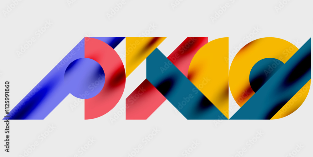 Poster Vibrant abstract background circles with smooth gradients, creating a dynamic and modern design. Ideal for creative, tech, or contemporary-themed projects