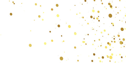 Abstract Golden doted glitter on transparent background. Luxury sparkling confetti. Celebration falling doted gold glitter. Vector illustration.gold, luxury, isolated, light, background, white, vector