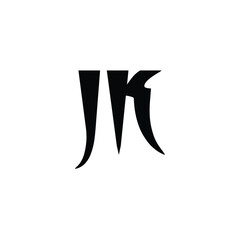 JK monogram logo design letter text name symbol monochrome logotype alphabet character simple logo