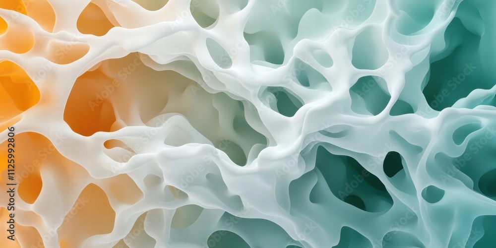 Poster a vibrant abstract close-up of colorful, textured patterns resembling foam or bubbles, blending soft