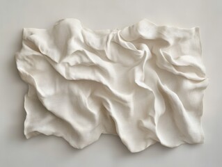 Obraz premium abstract white sculpture with flowing texture