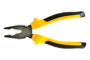 Pliers isolated on white, transparent background, png file