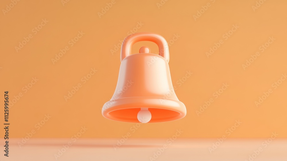 Poster a simple orange bell shaped object against a solid background