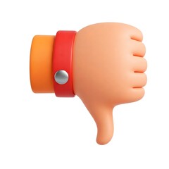 3d rendered illustration of a thumbs down icon
