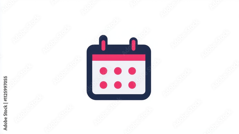 Poster modern calendar icon design for date scheduling and event planning concepts