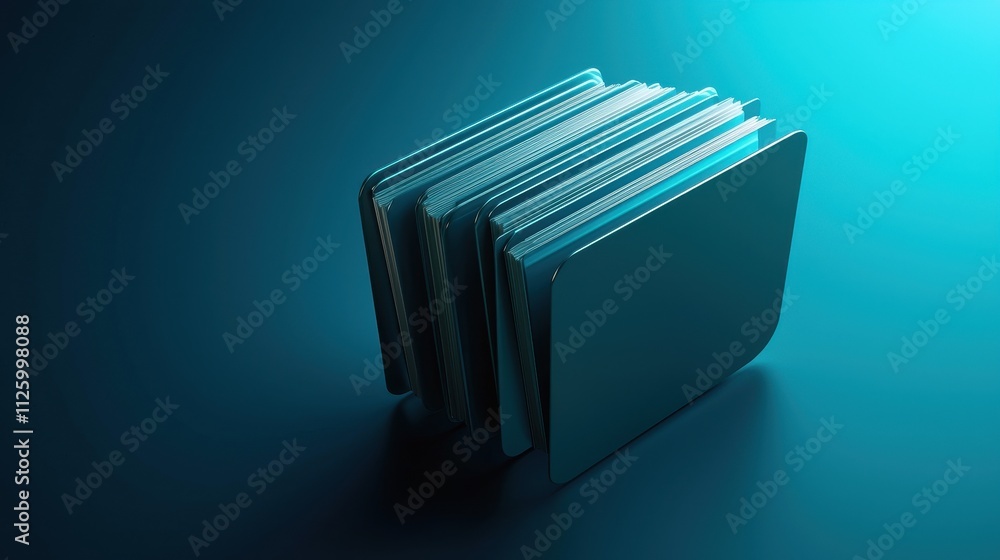 Poster 3d folder icon design with clean lines and shadow effect for business applications