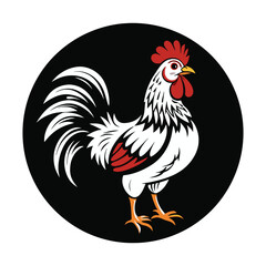 chicken icon vector illustration on the white background