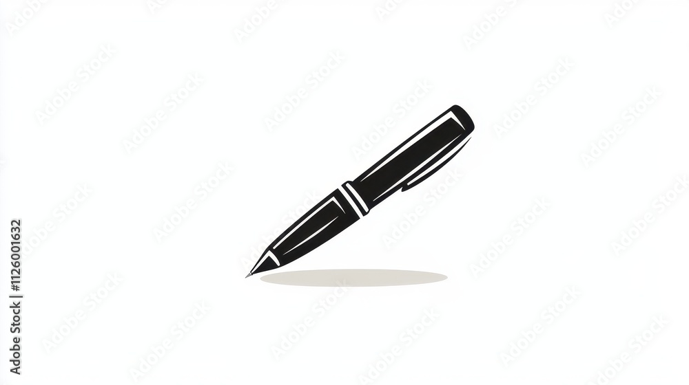 Aufkleber simple minimalist pen icon vector design with clean lines for modern concepts
