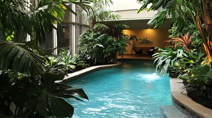 swimming pool in hotel