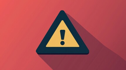 Attention Alert Sign Icon with Bold Design in Triangle Shape for Safety Warnings