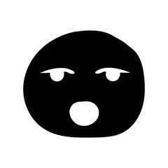 face isolated on white