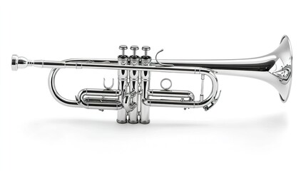 Naklejka premium trumpet isolated on white background