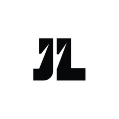 JL monogram logo design letter text name symbol monochrome logotype alphabet character simple logo