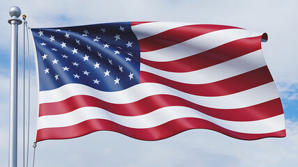 Obraz premium Illustration of the USA national flag