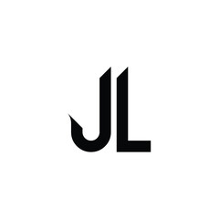 JL monogram logo design letter text name symbol monochrome logotype alphabet character simple logo