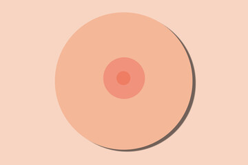 Generated Modern woman's breast minimal illustration