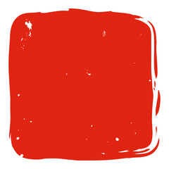 シンプルな赤色の四角い落款アイコン