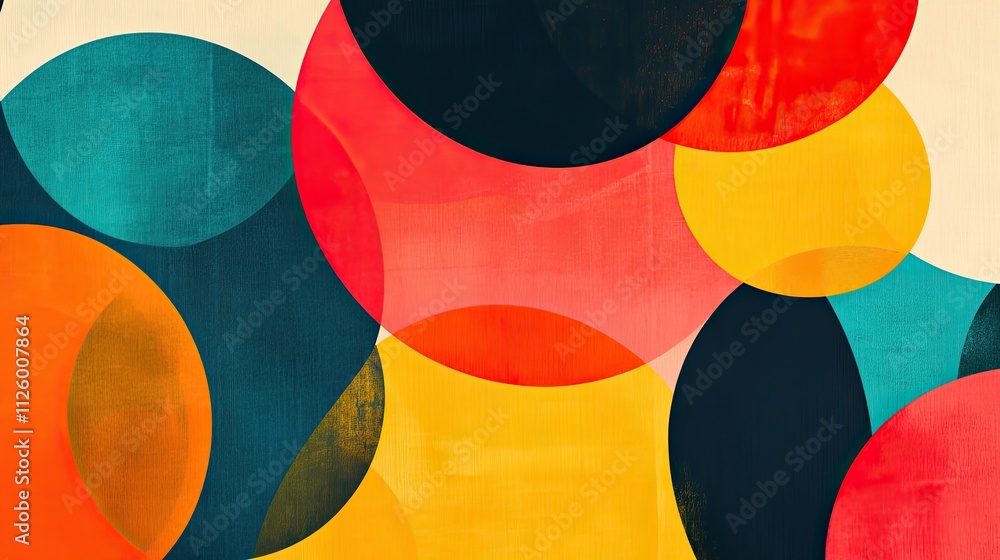 Poster abstract colorful overlapping circles background. (1)