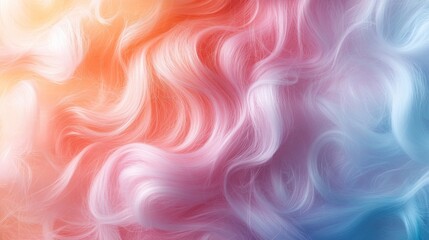 Fototapeta premium Pastel Hair Waves Soft Gradient Texture and Colorful Abstract Beauty