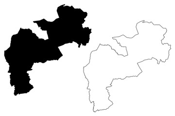 Kericho County (Republic of Kenya, Rift Valley Province) map vector illustration, scribble sketch Kericho map