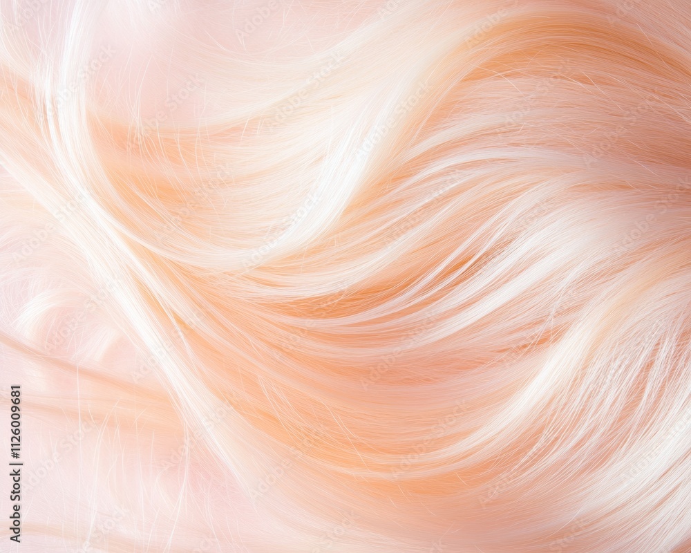 Poster ethereal flowing curls in sunlit pastel setting