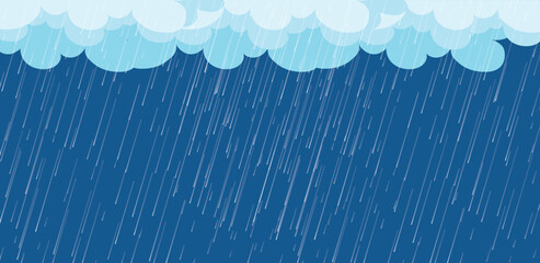Rain drops bubble on transparent color background. Falling water drops, Nature rainfall. Vector EPS.
