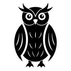 owl bird vector silhouette 