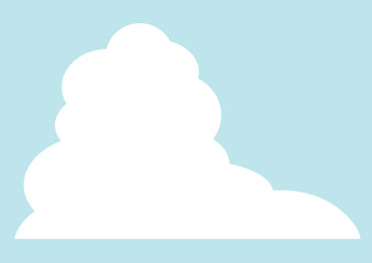 入道雲のシンプルなイラスト 素材