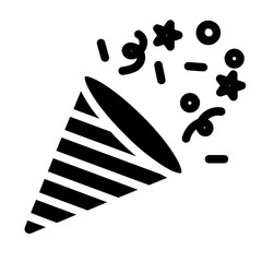 Glyph Confetti Celebration Icon
