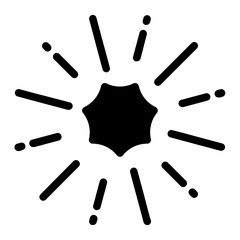 Glyph Fireworks sparks Celebration Icon
