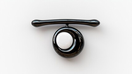 "A bold and balanced yin-yang symbol in crisp black and white, representing harmony, duality, and spiritual equilibrium in a classic design. High Quality