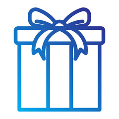 Flat Gradient Gift box Celebration Icon
