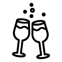 Line Cheers Celebration Icon