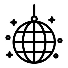 Line Party Ball Celebration Icon