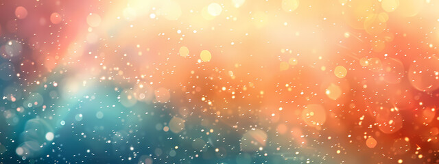 A mesmerizing display of soft bokeh lights in warm orange and cool blue hues, creating a dreamy, festive atmosphere.