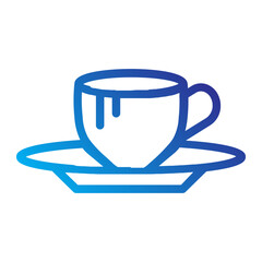 Line Gradient glass of tea Celebration Icon
