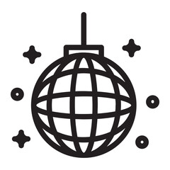 Line Party Ball Lamp Celebration Icon