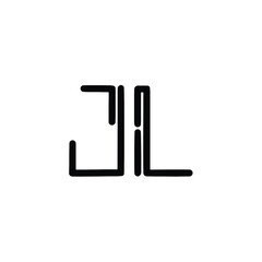 JL monogram logo design letter text name symbol monochrome logotype alphabet character simple logo